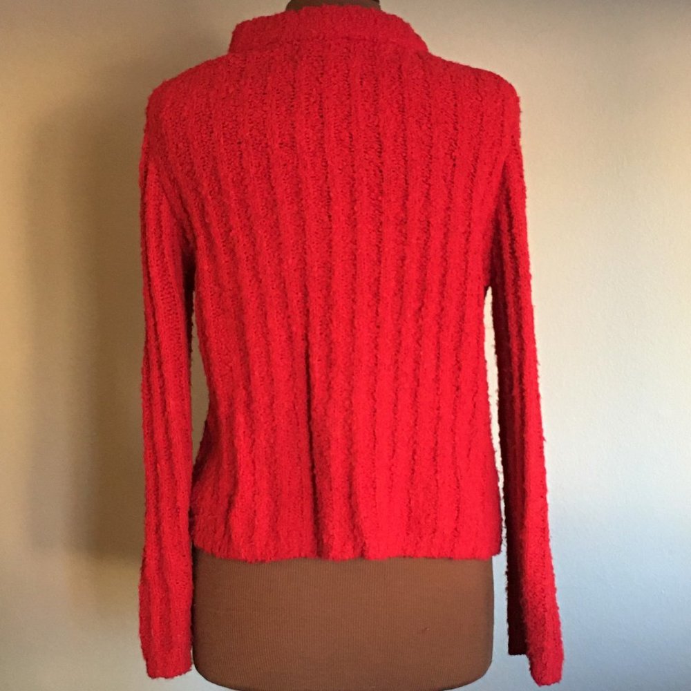 CAROLE LITTLE SPORT Vintage 90's Red Cozy Crew Neck Sweater - Picture 4 of 8